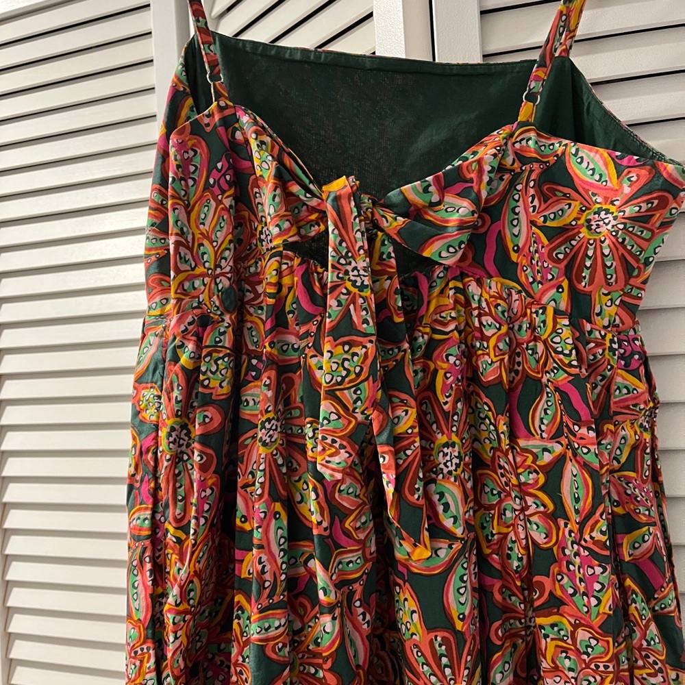 NWOT J. Crew Reimagined Floral Tiered Midi Size 4 pockets vacation ready cotton - Picture 7 of 9